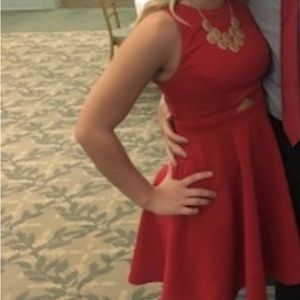 Francescas red dress